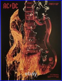 2025 AC/DC Pittsburgh Silkscreen Concert Poster by Tomasz Majewski
