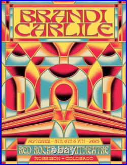 2025 Brandi Carlile Poster Red Rocks Colorado (Artist Proof/AP) 18x24 (S/N)