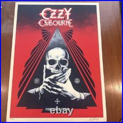 2025 Ozzy Osbourne Farewell Tour Concert Poster Shepard Fairey Obey Giant RED