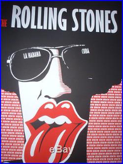2-Day Sale! ROLLING STONES In CUBA / Rare Cuban Poster Salutes Historic Concert