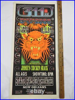 311 LIVE CONCERT ORIGINAL POSTER 2000 Vintage, RARE Original 22 1/2 x 10 1/2