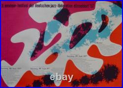 3rd GERMAN AMATEUR JAZZ FESTIVAL 1957 concert poster A1 VERY RARE