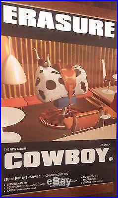 40x60 HUGE SUBWAY POSTERErasure 1997 Cowboy withConcert Tour Dates Andy BellNOS