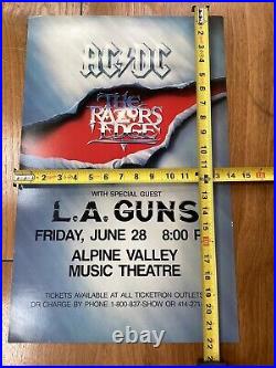 AC/DC Original Alpine Valley Concert Poster 1991