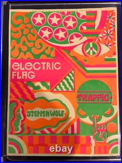 AOR 3.43 Electric Flag Earl Warren Concert Poster Steppenwolf Traffic