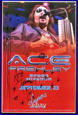 Ace Frehley Hand Signed Gig/ concert poster 9/23/2015. Providence, RI Rare