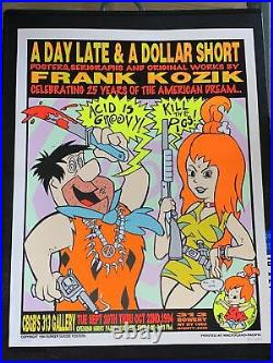 Acid Is Groovy! Kill The Pigs! Fred Flintstone Kozik NY Original Concert Poster