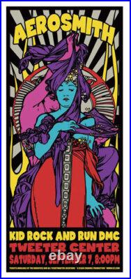 Aerosmith Concert Poster Run DMC Kid Rock New Jersey 2002