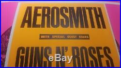 Aerosmith Guns N Roses Axl Rose Cardboard Original Boxing Style Concert Poster