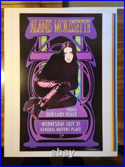 Alanis Morissette Concert Poster 1996 UNCUT Proof sheet Signed Bob Masse