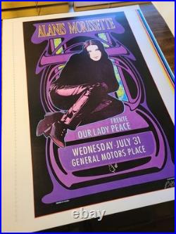 Alanis Morissette Concert Poster 1996 UNCUT Proof sheet Signed Bob Masse