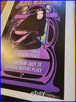 Alanis Morissette Concert Poster 1996 UNCUT Proof sheet Signed Bob Masse