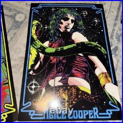Alice Cooper 3-pack Poster Set From Concert Tour. 1 Is Signed In Red Sharpie