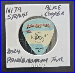 Alice Cooper Hand Signed concert poster, Backstage pass & Guitar Pick 2018 /2024