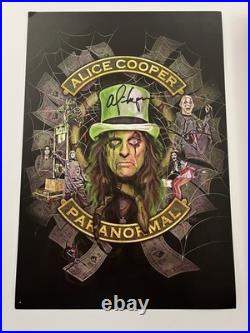 Alice Cooper Hand Signed concert poster Paranormal Tour 2017 Proof VIP Package