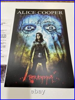 Alice Cooper Hand Signed concert poster Paranormal Tour 2017 Proof VIP Package