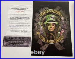 Alice Cooper Hand Signed concert poster Paranormal Tour 2017 Proof VIP Package