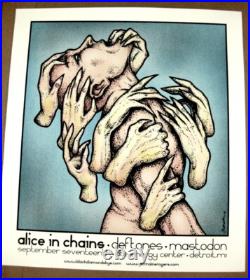 Alice In Chains Deftones Mastodon Detroit Concert 2010 Poster Jermaine Rogers