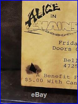 Alice In Chains ORIGINAL 1989 Concert Poster Advertisement Layne Staley ONLY ONE