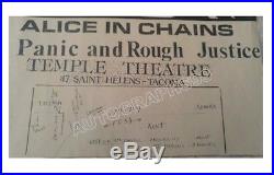 Alice In Chains concert flyer original 1989 very Rare! Coa poster flyer ticket