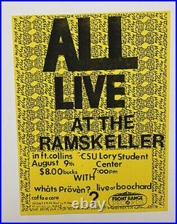 All Fort Collins 1991 Concert Flyer Poster Punk Original Rare Live Colorado