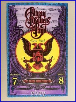 Allman Brothers Band Concert Poster 1997 Red Rocks Morrison CO signed by EMEK