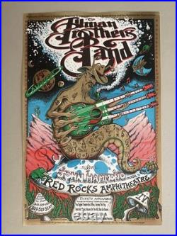 Allman Brothers Band Concert Poster 1998 Red Rocks Morrison CO art by EMEK