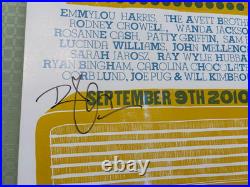 Americana Music Awards Hatch Print Signed by Robert Plant, Ryman, Sept 9, 2010