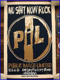 Artist Signed PiL Public Image Limited Concert Poster Reno 2012 Johnny Rotten