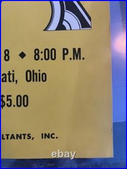 Authentic 1969 Three Dog Night Concert poster Cincinatti, Ohio