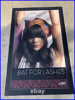 Autographed BAT FOR LASHES at The El Rey in LA SS Vinyl Concert Poster 35x55