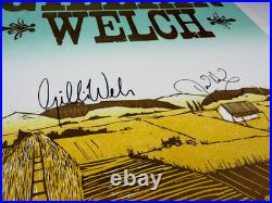 Autographed Gillian Welch Concert Poster Hatch Print Harrow Harvest