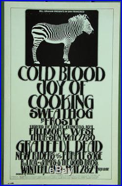 BG282 Grateful Dead Cold Blood 1971 Fillmore West Original Concert Poster 1st Ed