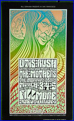 BG53 Otis Rush MOTHERS 1967 Original Fillmore Concert Poster Wes Wilson art