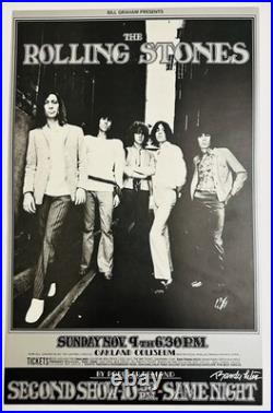 BG 201 ROLLING STONES 1969 Randy Tuten SIGNED Near Mint concert poster SALE