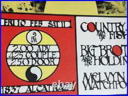 BIG BROTHER COUNTRY JOE FEB 10, 1967 BERKELY, CA CONCERT POSTER By Rehbock/Wiese