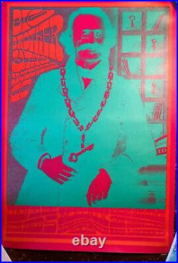 BIG BROTHER & THE HOLDING CO NEON ROSE 1967 concert poster MATRIX VICTOR MOSCOSO
