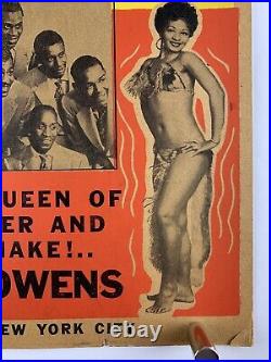 BIG ROCK & ROLL SHOW Original Concert Poster 1955 CHUCK BERRY TRIO QUEENIE OWENS