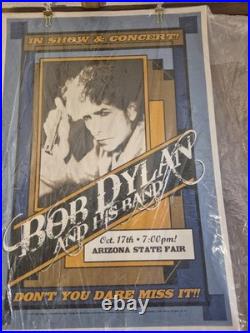 BOB DYLAN CONCERT POSTER LOT of 4 PHX/LAS/TUL/ABQ Great Shape Still in DYLAN BAG