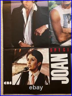 BOB DYLAN Joan Baez Santana mega rare original Nantes 1984 concert poster HUGE