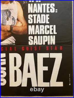BOB DYLAN Joan Baez Santana mega rare original Nantes 1984 concert poster HUGE