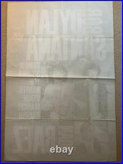 BOB DYLAN Joan Baez Santana mega rare original Nantes 1984 concert poster HUGE