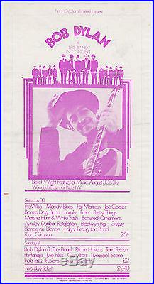 BOB DYLAN, THE WHO, MOODY BLUES others 1969 Original Concert Handbill / Flyer