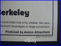 BOB MARLEY ORIGINAL 1978 BERKELEY GREEK THEATER CONCERT POSTER / Reggae Rasta