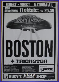 BOSTON + trickster original silkscreen concert poster'79 BELGIUM