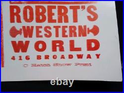 BR5-49 HATCH SHOW PRINT Robert's Western World Nashville 1996 Concert Poster