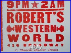 BR5-49 HATCH SHOW PRINT Robert's Western World Nashville 1996 Concert Poster