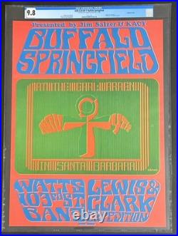 BUFFALO SPRINGFIELD Santa Barbara 1967 Concert Poster N Young AOR 3.39 CGC 9.8