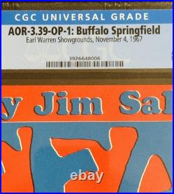BUFFALO SPRINGFIELD Santa Barbara 1967 Concert Poster N Young AOR 3.39 CGC 9.8