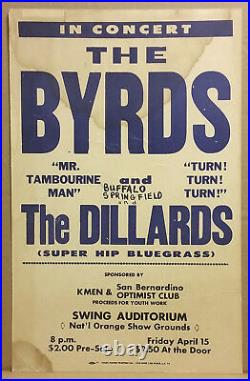 BUFFALO SPRINGFIELD Second-Ever CONCERT Byrds 1966 Boxing Style Concert Poster
